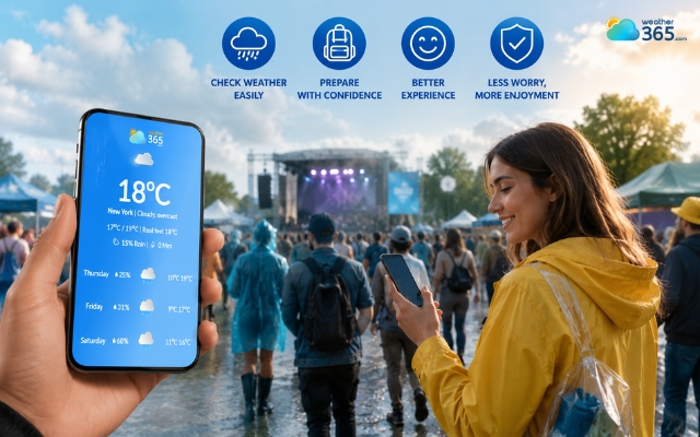 The weather widget improves the overall experience of users