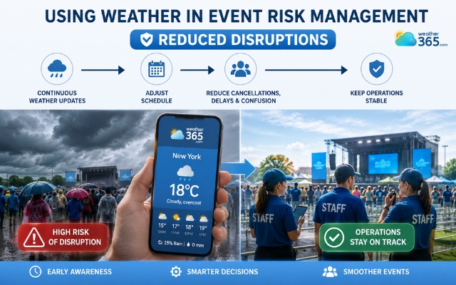 Organizers can adjust schedules thanks to the weather widget