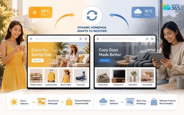 Businesses can adjust banners based on current sunlight conditions