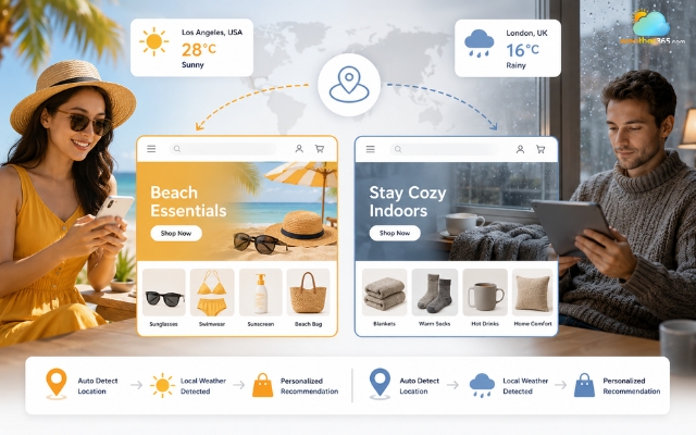 Weather widget makes shopping experience feel far more personal
