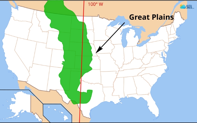 States located near the Great Plains are usually colder
