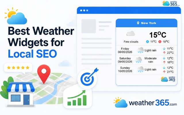 The Weather365 widget is best for local pack SEO