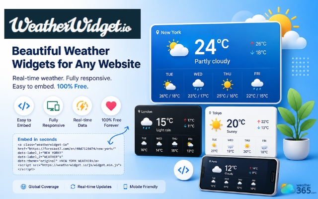 Weatherwidget.io is a well-known widget