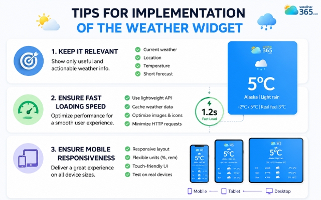Properly implement a weather widget