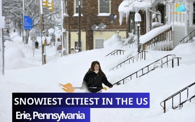 Erie, Pennsylvania, is one of the snowiest cities in the US