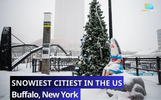 The snowy city Buffalo, NewYork