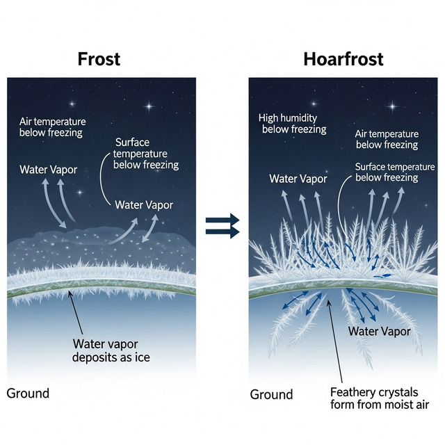  The frost and hoarfrost formation