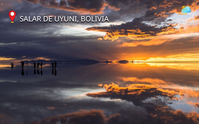 Salar de Uyuni is one of the most surreal places on Earth during sunset