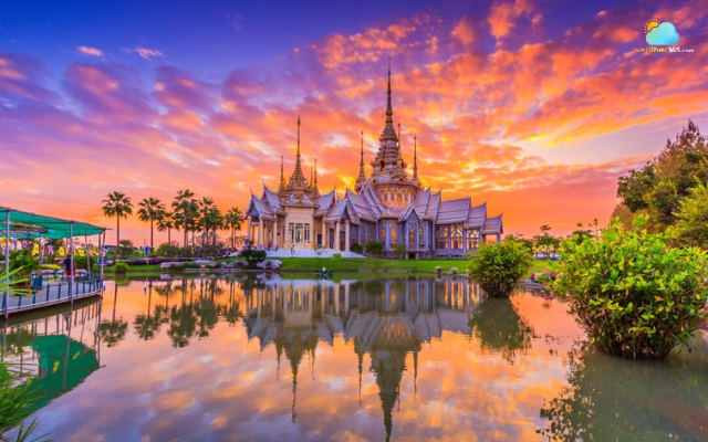  Sunset in December in Thailand