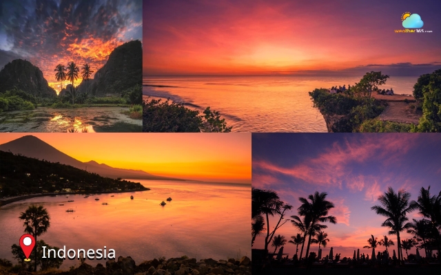 Indonesia provides a wide range of beautiful sunset spots