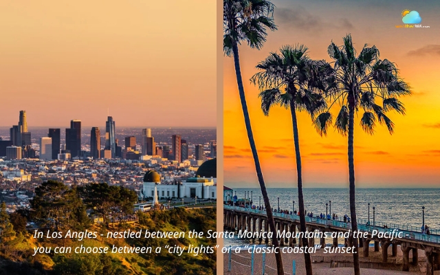 Los Angeles has many different sites for different sunset experiences