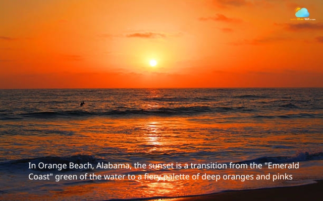 ‘Oranges’ sunset on Orange Beach