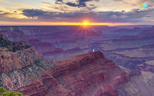 Wide landscape in Grand Canyon National Park