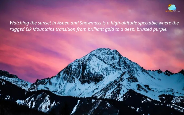 Purple sunset in Aspen-Snowmass