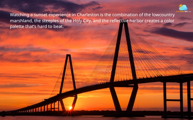 Charming sunset in Charleston