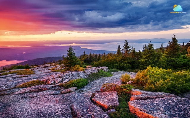 Sunset seen from Cadillac Mountain