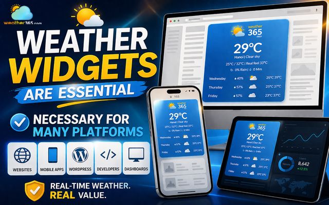 Weather widgets are necessary for many platforms