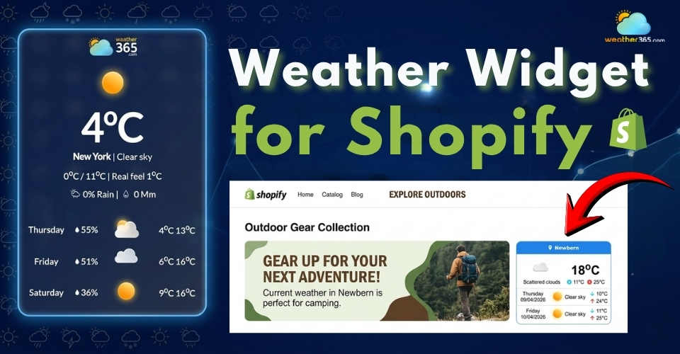 Weather widget for Shopify