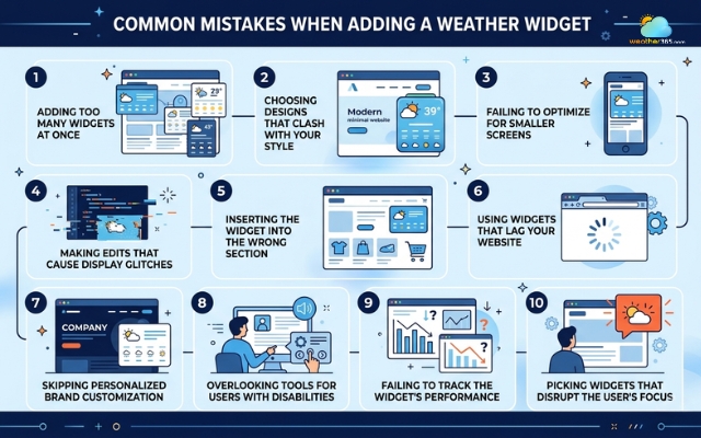 Mistakes to avoid when adding a weather widget for Shopify