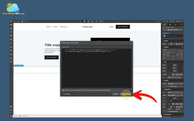 Save & Close to apply your changes
