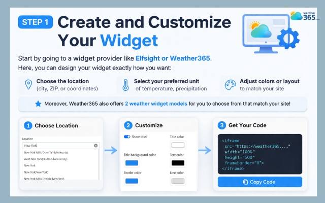 Create and customize the widget