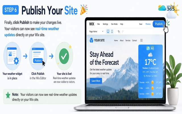 Publish your site and enjoy the widget