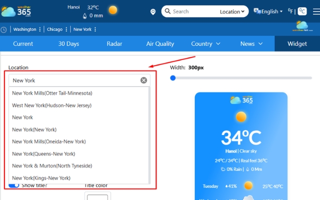  Select your location