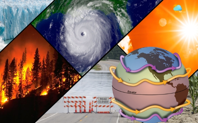 The jet stream can affect large weather systems