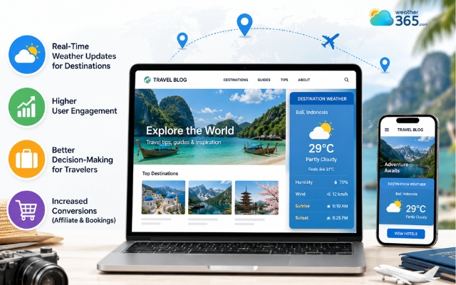 The weather widget makes content more practical and engaging