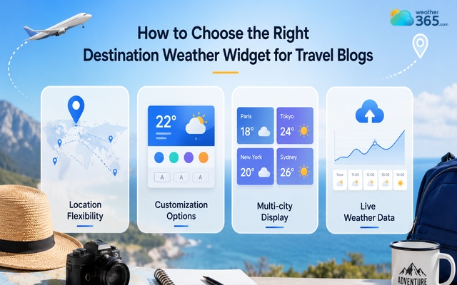 A destination weather widget should be accurate and easy to use