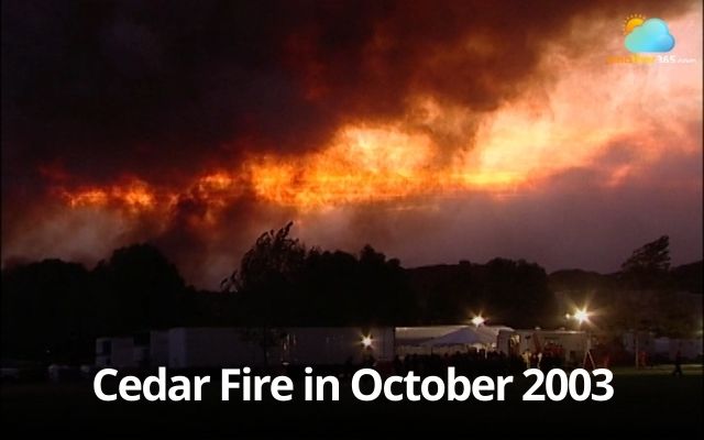 The Cedar Fire in October 2003