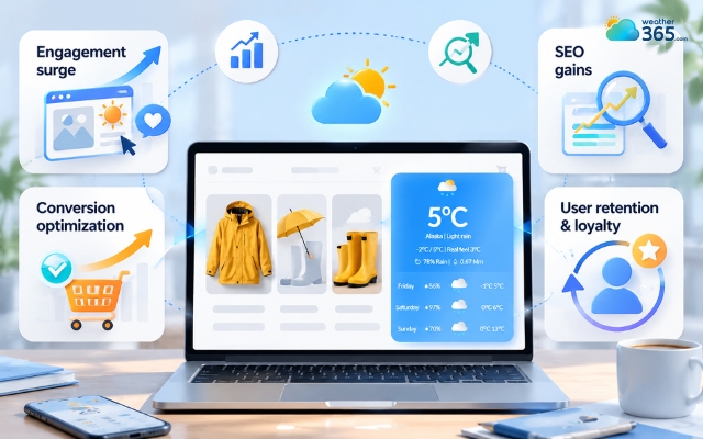 Weather-based personalization makes the experience feel more useful