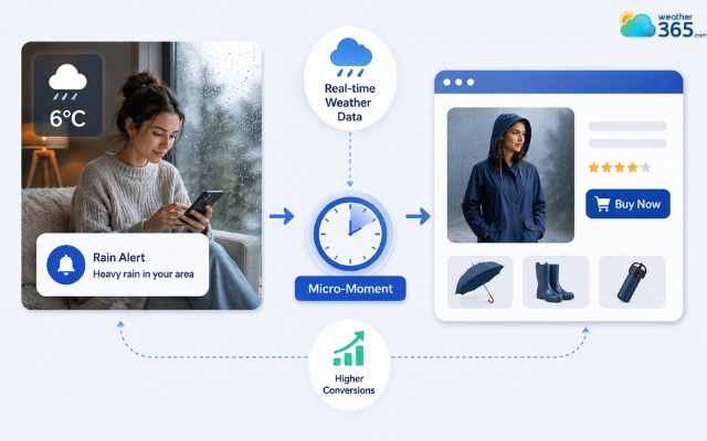 A sudden temperature drop can change people’s purchase decisions