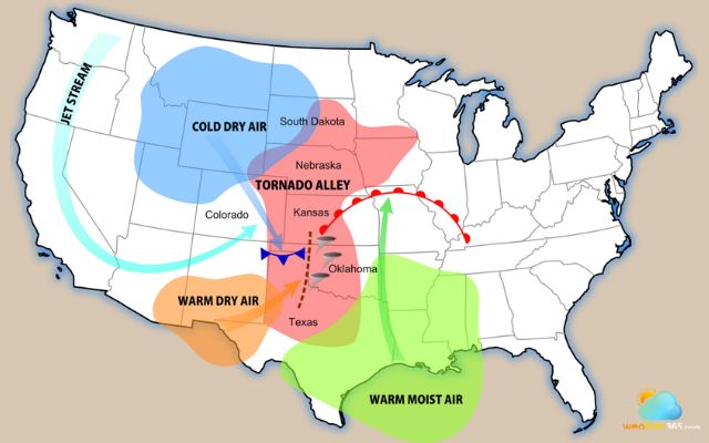 What states are in Tornado Alley?