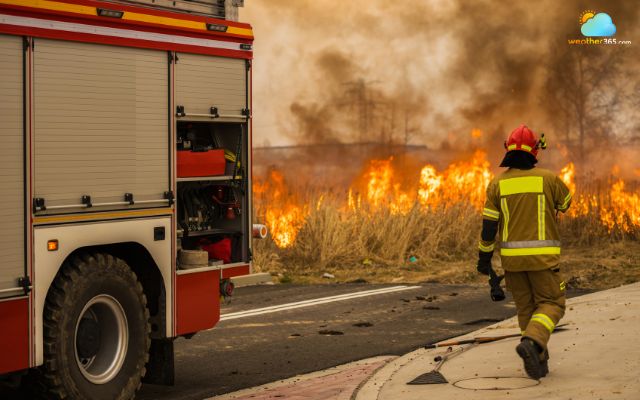 A bushfire is an uncontrolled fire that burns in grasslands, scrublands, or forests
