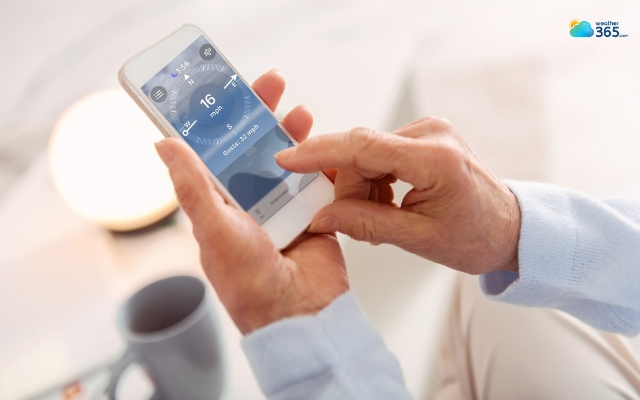 Check weather apps to see wind direction