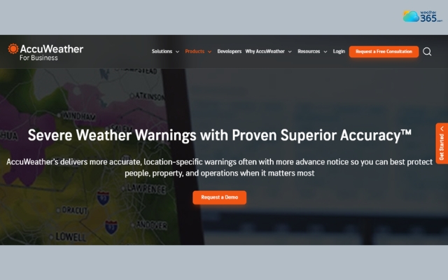 AccuWeather provides detailed local predictions