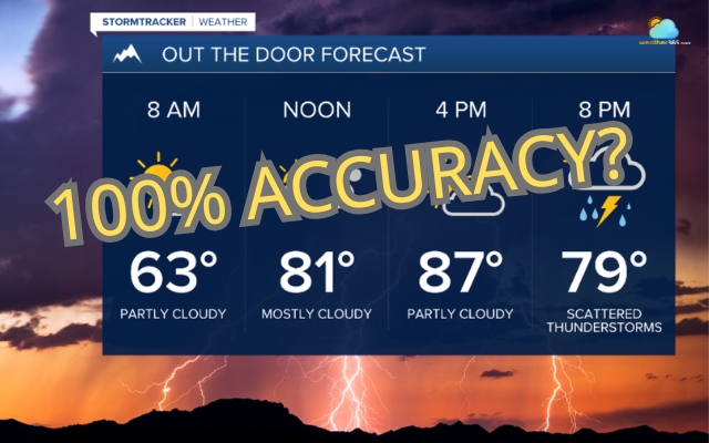 Is there a 100% accuracy weather forecast?