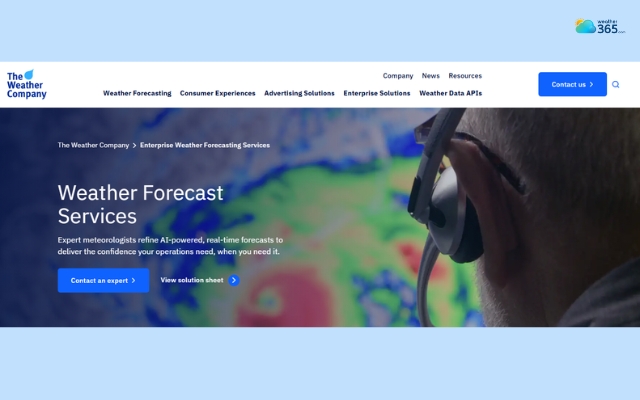 The Weather Channel is the largest weather data provider