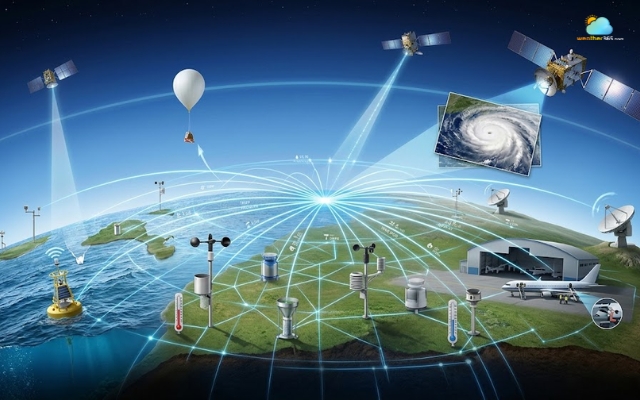 Observation is the first step in the weather forecast process