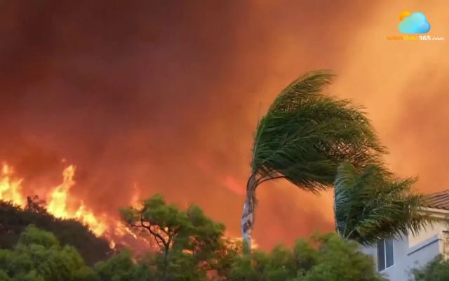 Strong winds can spread fires over long distances