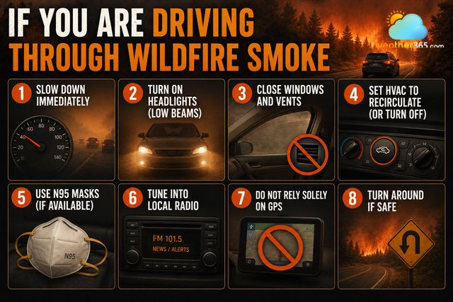 What to do if you are driving through wildfire smoke