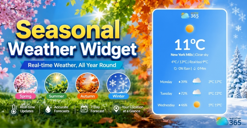 Seasonal weather widget