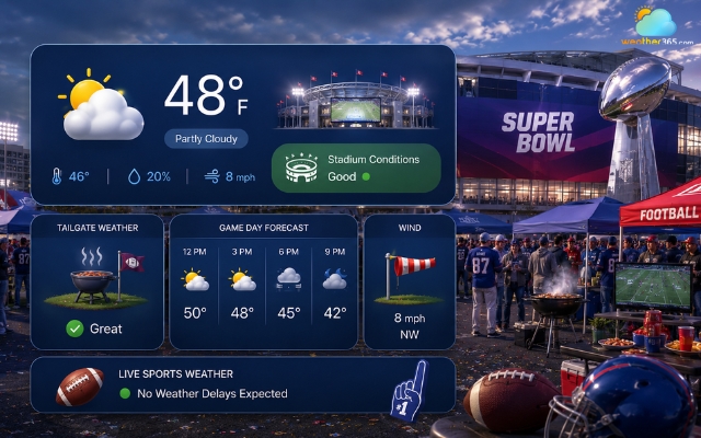 Super Bowl weather widget is used on sports blogs