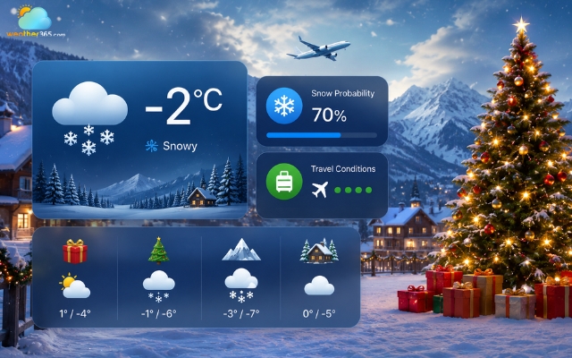Holiday weather widget is to check travel conditions