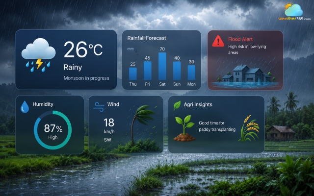 Monsoon weather widget helps users track heavy rainfall