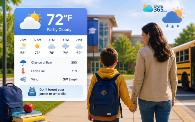 Back-to-school weather widget helps families prepare for temperature changes