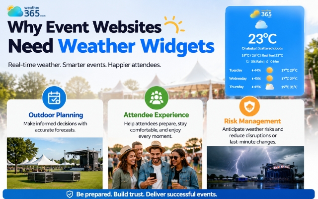 More event organizers add weather widgets to their sites