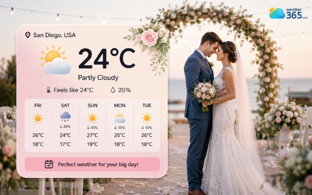 Wedding season weather widget is crucial for outdoor weddings