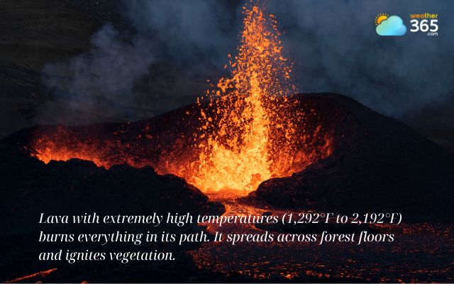 Volcanic eruptions can cause wildfires
